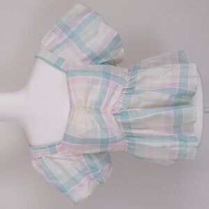 New Puff Sleeve Smocked Top Size L